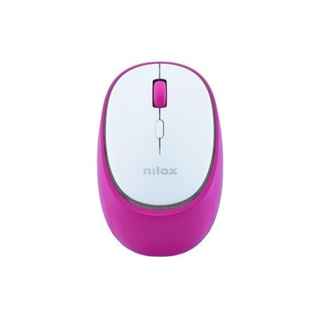 Ratón NILOX Dual-Wireless Blanco/Rosa (NXMDWS104)
