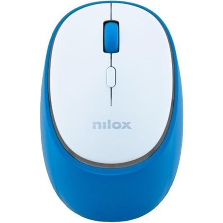 Ratón NILOX Dual-Wireless Blanco/Azul (NXMDWS103)