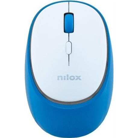 Ratón NILOX Dual-Wireless Blanco/Azul (NXMDWS103)