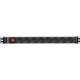 PDU TIPO REGLETA SALICRU DE 8 TOMAS SCH/SCH CON INTERRUPTOR