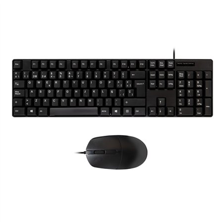 Kit Teclado+Ratón Unyka Usb 1200dpi Negro mate(UK50545)