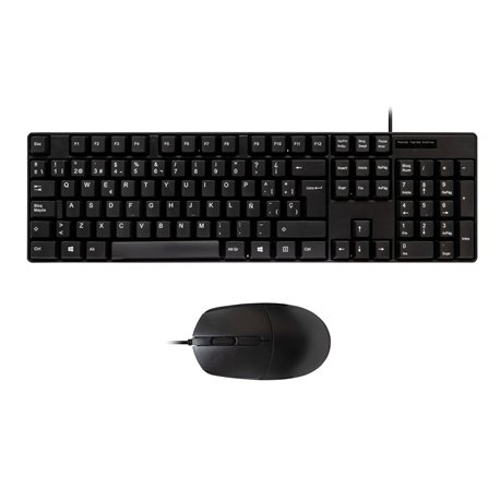 Kit Teclado+Ratón Unyka Usb 1200dpi Negro mate(UK50545)