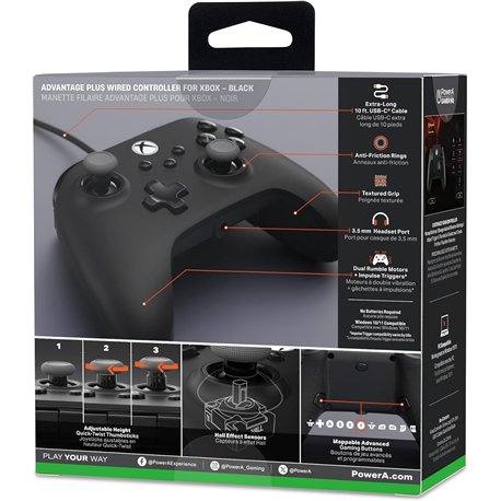 Mando PowerA Xbox Series X/S Negro (XBGP0439-01)