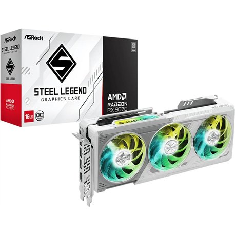 VGA ASROCK RX9070 SL 16GO,AMD,RX9070,16GB,GDDR6,256BIT,2HDMI+2DP (3 VENTILADORES)