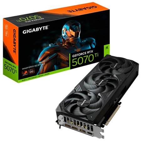 GIGABYTE GeForce RTX 5070 Ti WINDFORCE OC SFF 16G Tarjeta Gráfica - 16GB GDDR7, 256 bits, PCI-E 5.0, XXXX MHz Core Clock, 3 x DP