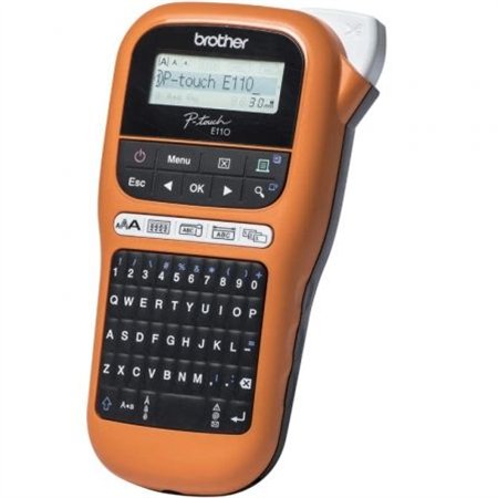 Rotuladora Térmica BROTHER Negra/Naranja (PT-E110VP)