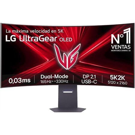 Monitor LG 45" OLED UHD 5K 165Hz Curvo (45GX950A-B)