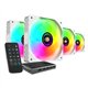 Kit MARS GAMING 4Ventiladores ARGB Blanco+Hub(MFSI4KITW