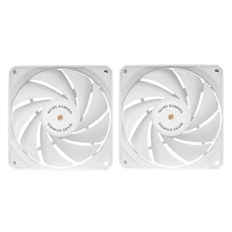 Ventilador Caja Mars Gaming 12cm Blanco Kit2 (MFNCLX2W)