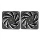 Ventilador Mars Gaming PWM 120mm Negro Kit 2 (MFNCLX2)