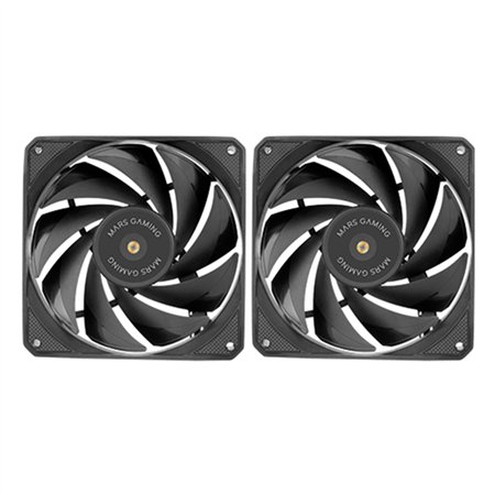 Ventilador Mars Gaming PWM 120mm Negro Kit 2 (MFNCLX2)
