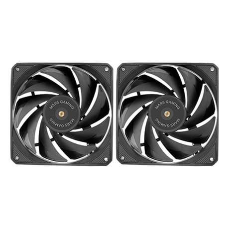 Ventilador Mars Gaming PWM 120mm Negro Kit 2 (MFNCLX2)