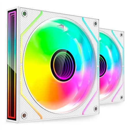 Ventilador Mars Gaming ARGB Kit 2 Blanco (MF3DPROX2W)