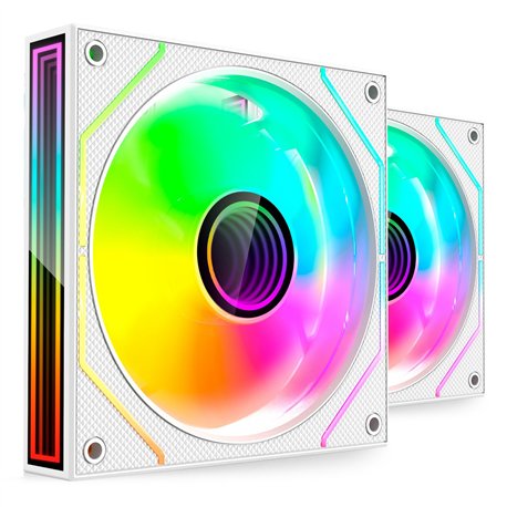 Ventilador Mars Gaming ARGB Kit 2 Blanco (MF3DPROX2W)