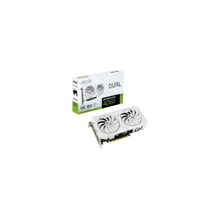 TARJETA DE VIDEO NVIDIA ASUS RTX4060 DUAL EVO OC 8GB GDRR6 DP HDMI WHITE