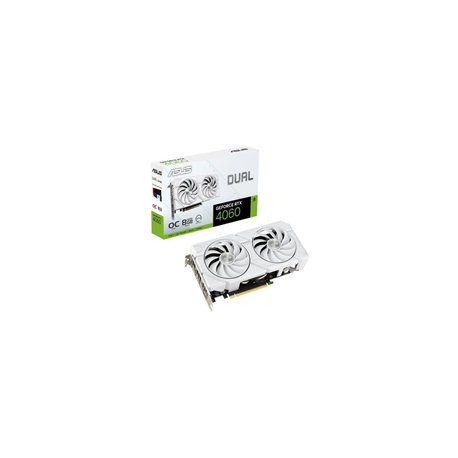 TARJETA DE VIDEO NVIDIA ASUS RTX4060 DUAL EVO OC 8GB GDRR6 DP HDMI WHITE