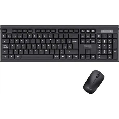 Teclado+Ratón Approx Wireless 1000dpi Negro (APPMX410)