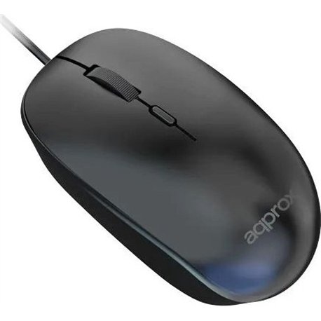 Ratón Approx Óptico USB 2.0 1600dpi Negro (APPXM150)
