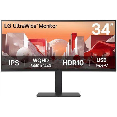 Monitor LG 34" UWide IPS WQHD 60Hz Curvo (34BA75QE-B)