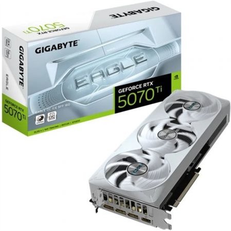 GIGABYTE GeForce RTX 5070 Ti EAGLE OC ICE SFF 16G Tarjeta Gráfica - 16GB GDDR7, 256 bits, PCI-E 5.0, XXXX MHz Core Clock, 3 x DP