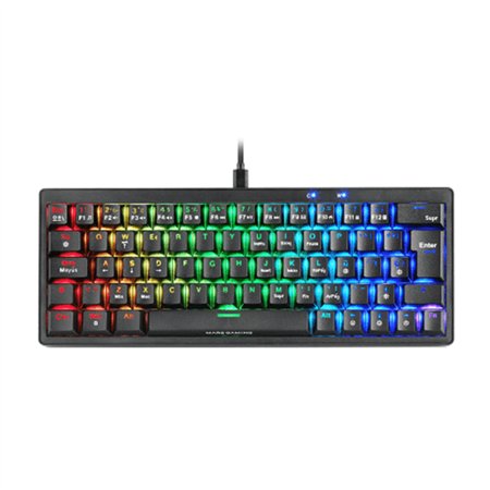 Teclado Mars Gaming RGB USB-C Negro (MKMINIPROBRES)