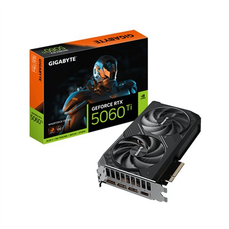 TARJETA DE VIDEO GIGABYTE NVIDIA RTX5060TI WINDFORCE OC 16GB GDRR7 PCIE 5.0