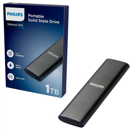SSD Philips Slim 1Tb SATA USB-C 3.0 Gris (FM01SS030P)