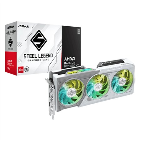 VGA ASROCK RX9060XT SL 16GO,AMD,RX9060XT,16GB,GDDR6,128BIT,2HDMI+2DP (3 VENTILADORES)