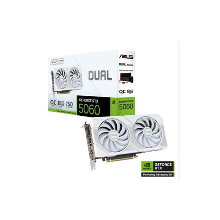 ASUS Dual -RTX5060-O8G-WHITE NVIDIA GeForce RTX 5060 8 GB GDDR7