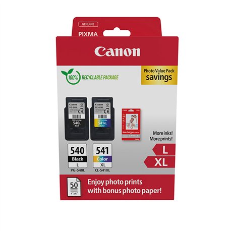 Tinta Canon PG540L/CL541XL + 50 Hojas Photo (5225B012)