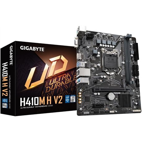 GIGABYTE H410M H V2:(1200) 2DDR4 USB VGA HDMI RJ45 mATX