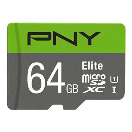 PNY Elite Micro SDXC 64Gb Clase 10 (P-SDUX64U185GW-GE)