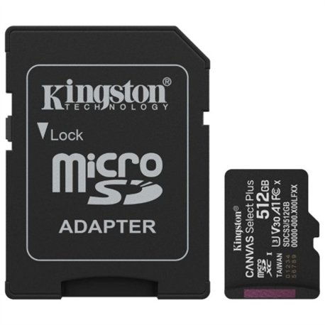 Kingston Micro SDXC 512Gb + Adaptador SD (SDCS3/512GB)