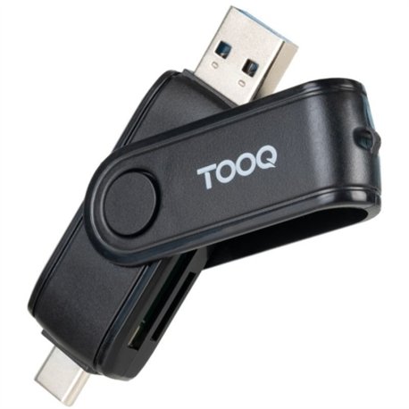 Lector de Tarjetas TooQ USB-A USB-C Negro (TQR-3003B)