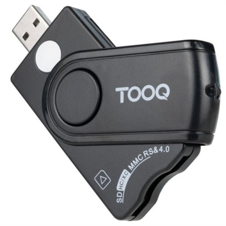 Lector TooQ DNIe TF/SD USB-A 2.0 Negro (TQR-3012B)