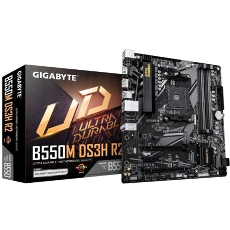 GIGABYTE B550M DS3H R2:(AM4) 4DDR4 HDMI DVI mATX