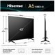 TV Hisense 43" 4K UHD 4K WiFi Smart TV Negro (43A6Q)