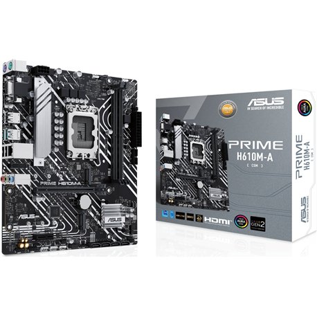 ASUS PRIME H610M-A-CSM: (1700) 2DDR5 HDMI VGA DP mATX