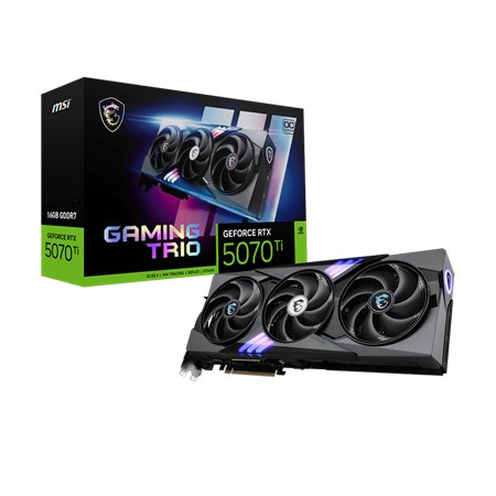 TARJETA DE VIDEO NVIDIA MSI RTX 5070 TI GAMING TRIO 16GB GDDR7 PCIE 5.0