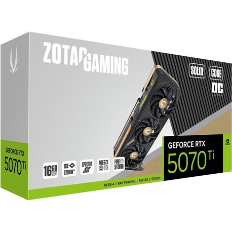 TARJETA DE VIDEO NVIDIA ZOTAC RTX 5070 TI SOLID CORE OC 16GB GDDR7