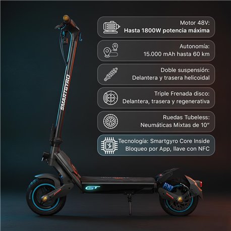 Patinete Smartgyro Rockway GT 1800w 10" (SG27-585)