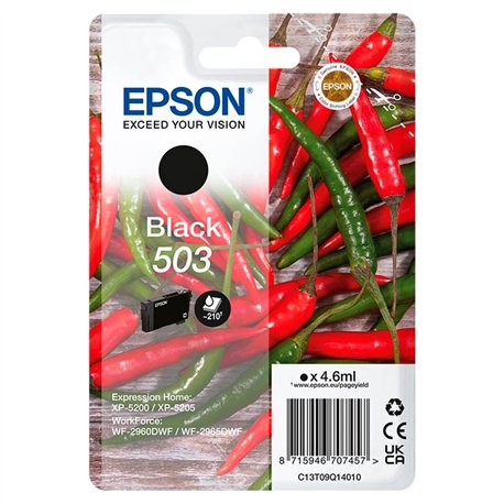 Tinta Epson 503 Negro 4.6ml 210 páginas (C13T09Q14010)