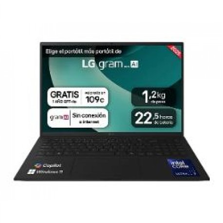 LG gram U7-255H 32Gb 1Tb 16" W11 Negro (16Z90T-V.AP88B)