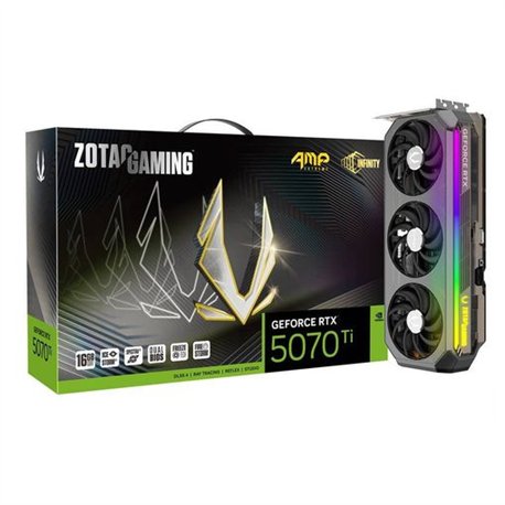 TARJETA DE VIDEO NVIDIA ZOTAC RTX 5070 TI AMP EXTREME INFINITY 3X 16GB GDDR7
