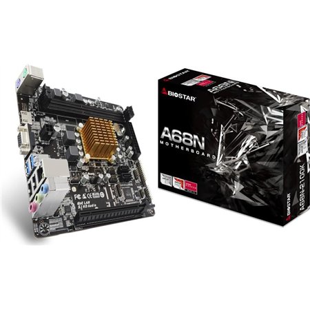 Biostar A68N-2100K:(AMD) E1-6010 2DDR3 VGA HDMI MiniITX