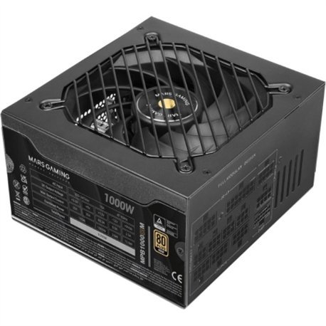 Fuente Mars Gaming ATX 1000W 80+Gold Negra (MPB1000SIM)