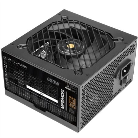 Fuente Mars Gaming 650W ATX 80+ Bronze Negra (MPB650SI)
