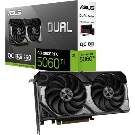 TARJETA DE VIDEO NVIDIA ASUS RTX 5060 TI DUAL OC 8GB GDDR7 PCIE 5.0