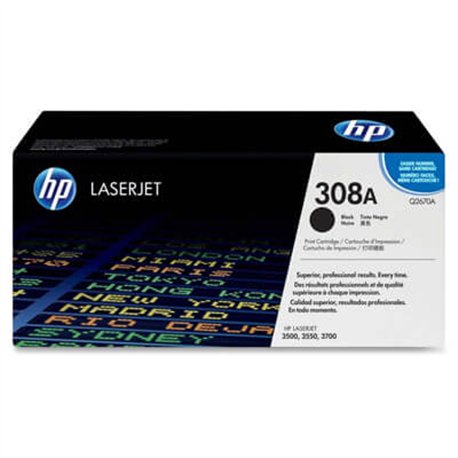 Toner HP LaserJet 308A Negro 20000 páginas (Q2670A)