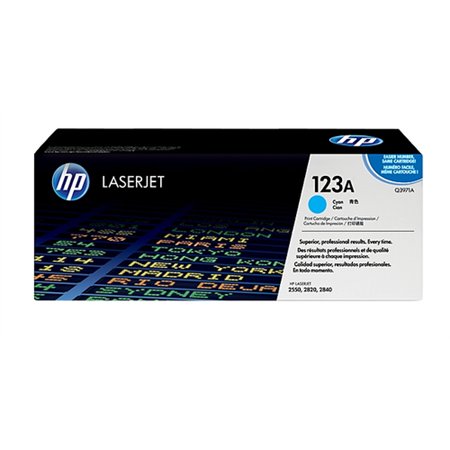 Toner HP LaserJet 123A Cian 2000 páginas (Q3971A)